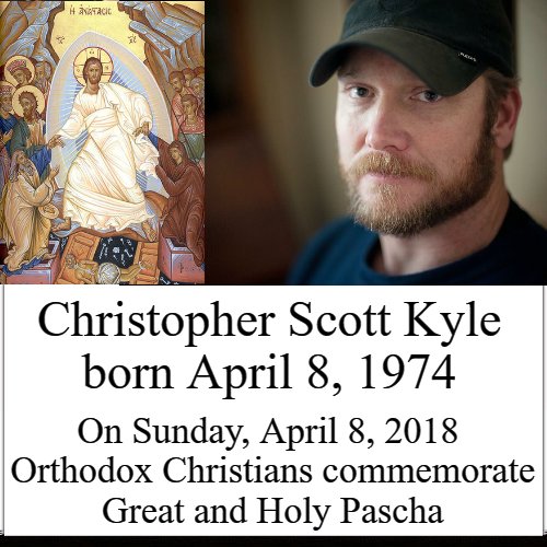 Orthodoxia7's tweet photo. @MilitaryEarth Lord Jesus Christ have mercy on Christopher's soul
Christ is Risen! https://t.co/eBejl0gZdP
Great and Holy Pascha https://t.co/E2tC52adn4
#RIP #ChrisKyle #OrthodoxEaster #HolyFire #holyweek2018 #Pascha2018 #ChristIsRisen #JesusSaves #RepentanceCry #Mercy #OrthodoxChristians https://t.co/Riiw1OsPt4