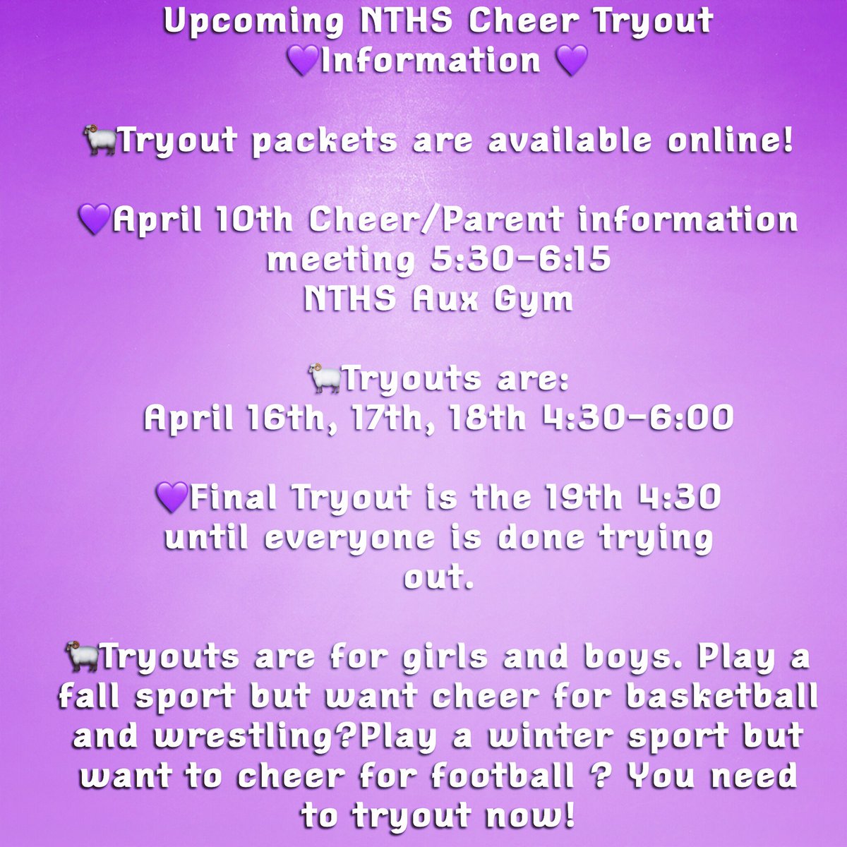 NTHS Varsity Cheer tweet media