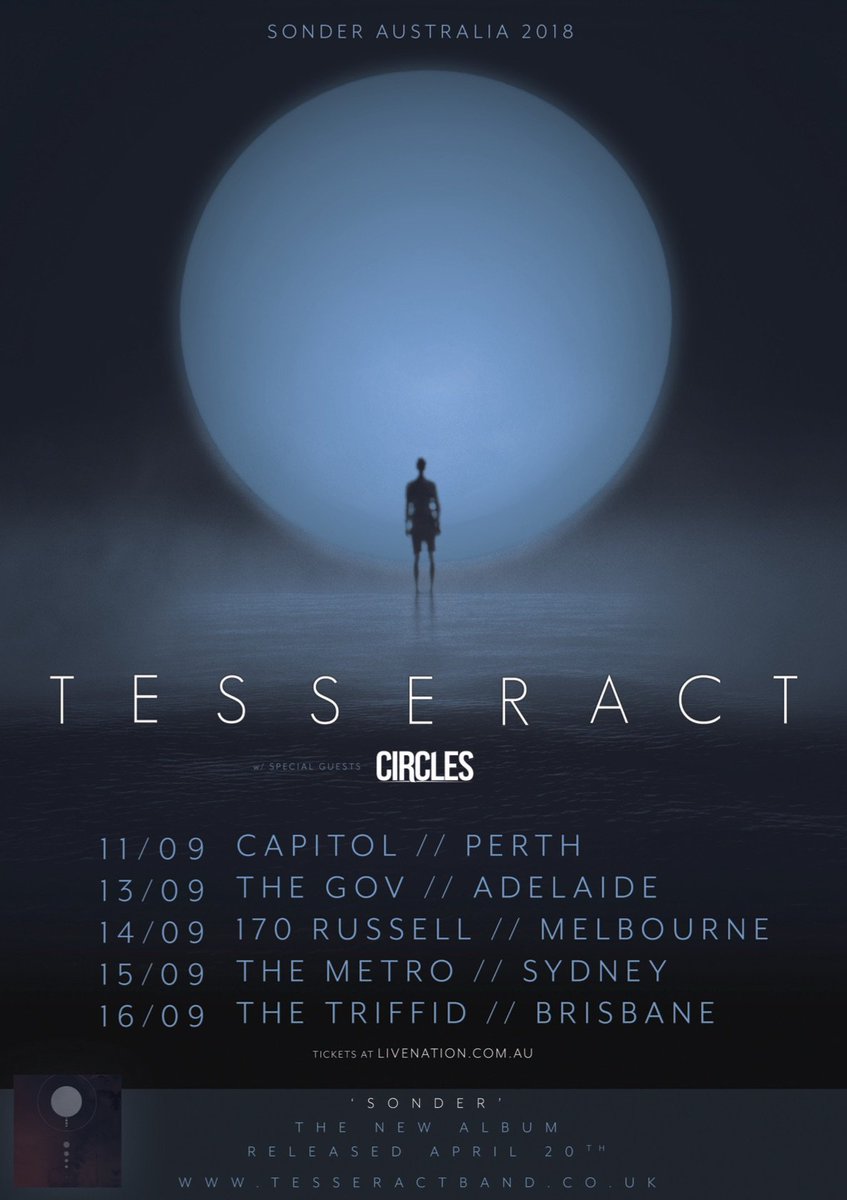 TesseracT: Announce Australian Tour - Sept 2018 - mailchi.mp/d78acab347f5/t…
