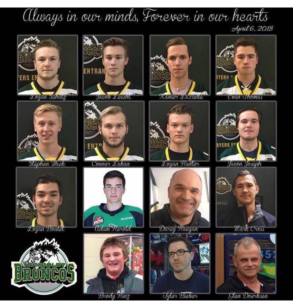 HockeyPerks's tweet photo. Gone but never forgotten. #PrayForHumboldt #HumboldtBroncos https://t.co/hHuma0UVdC