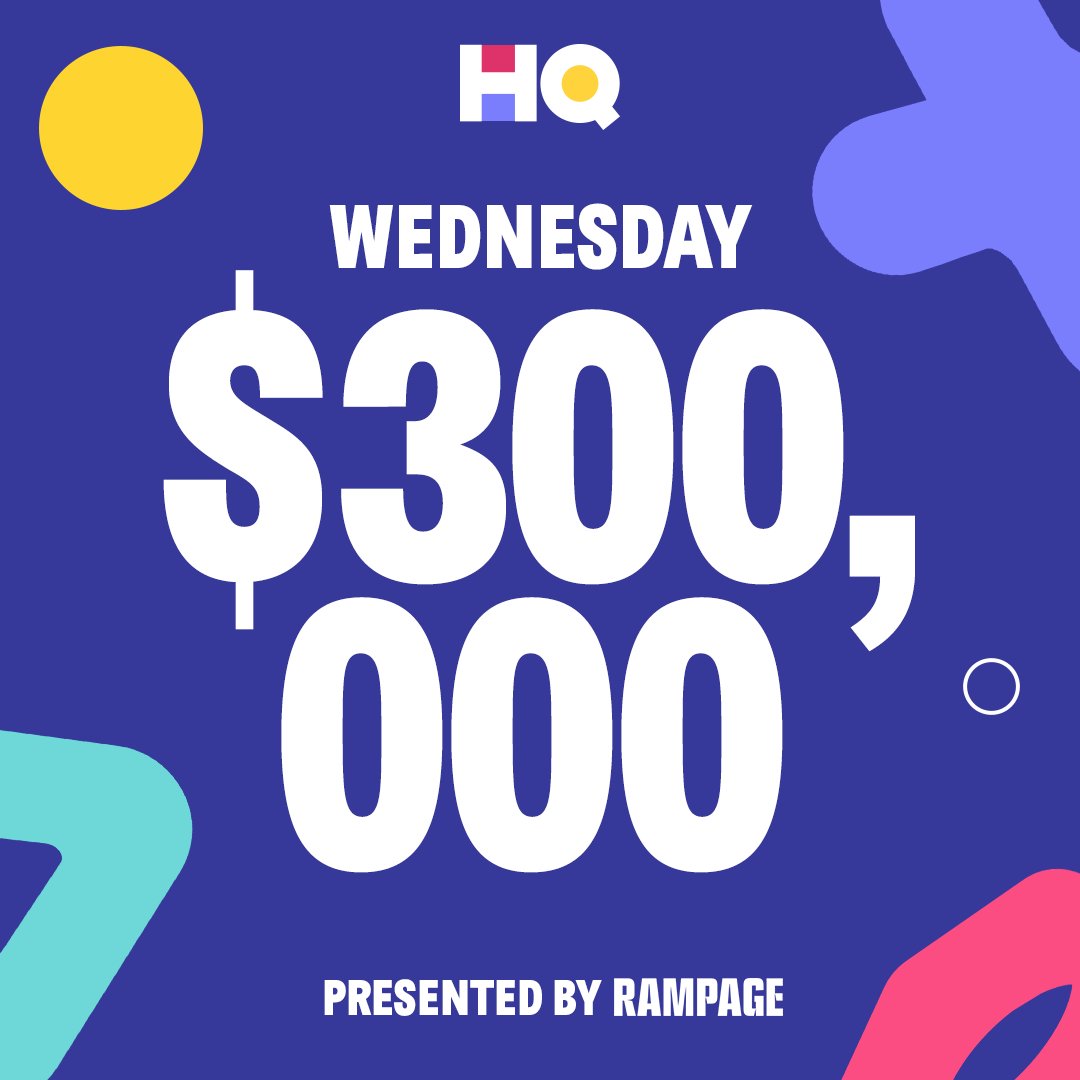 hqtrivia's tweet photo. This Wednesday, Dwayne Johnson (@TheRock) is co-hosting a record-breaking game of HQ for $300,000, presented by @rampagethemovie. See you there. https://t.co/NiS5Dz4mZJ