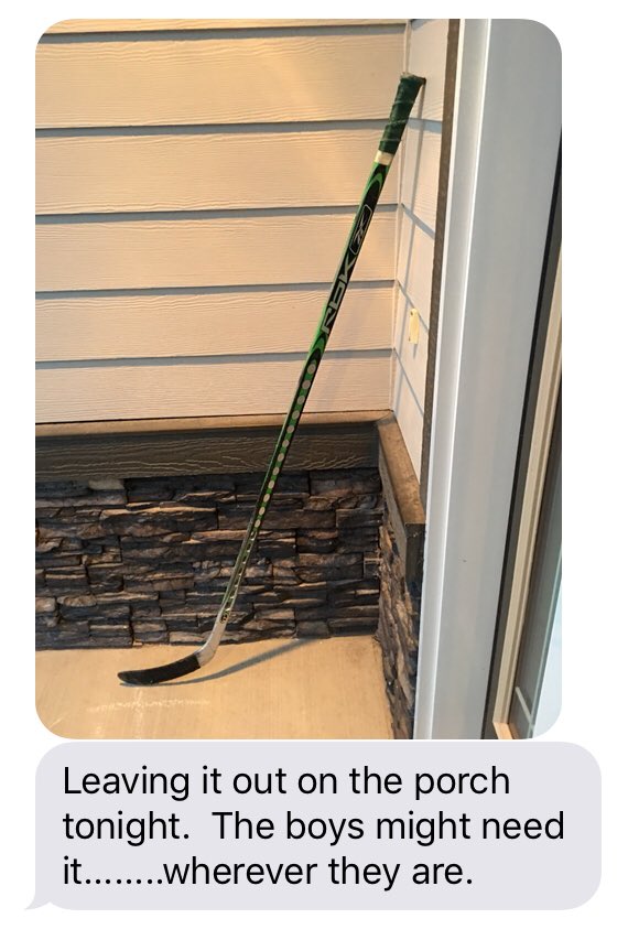 Got this text from a friend who I went to high school with in Humboldt.  

Inviting you to do the same as we remember and send our thoughts to the #HumboldtBroncos.

#PrayersForHumboldt #Broncostrong #Humboldtstrong 
#theSJHL #TSNHockey