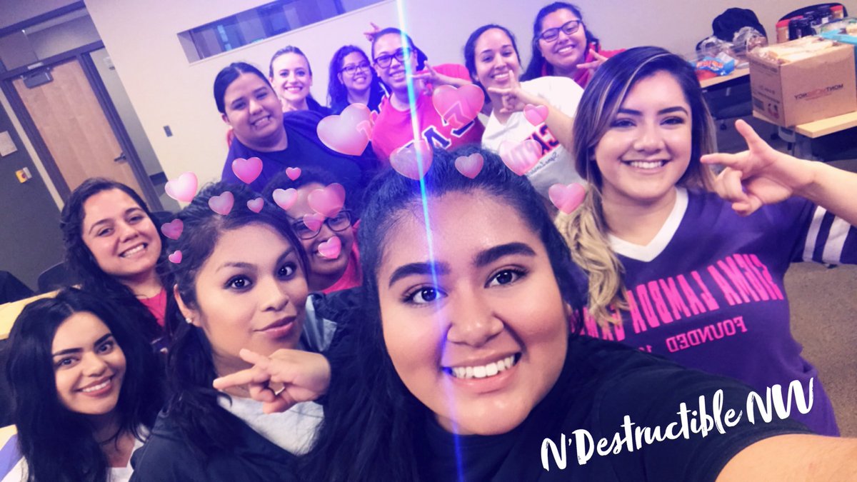 WazzuGammas's tweet photo. Our sisters Miriam and Mayra had a lovely time with sisters from the N’Destructible NW region at Spring Retreat this weekend 💖💜 Thank you to our Mu Delta sisters for hosting us 😇 Also we hope to see our Alpha Zeta sisters present for next retreat, we missed you! #SLG https://t.co/Q2m5qSnUbD