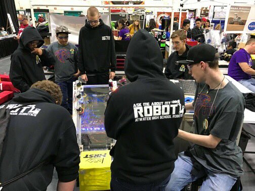 AtwaterFalcons's tweet photo. From yesterday: Great job by our “Millennial Falcons 6711” at the Robotics Competition at the Fresno Convention Center. Lots of hard working kids!! #FalconStrong https://t.co/5PBIBZ40GJ