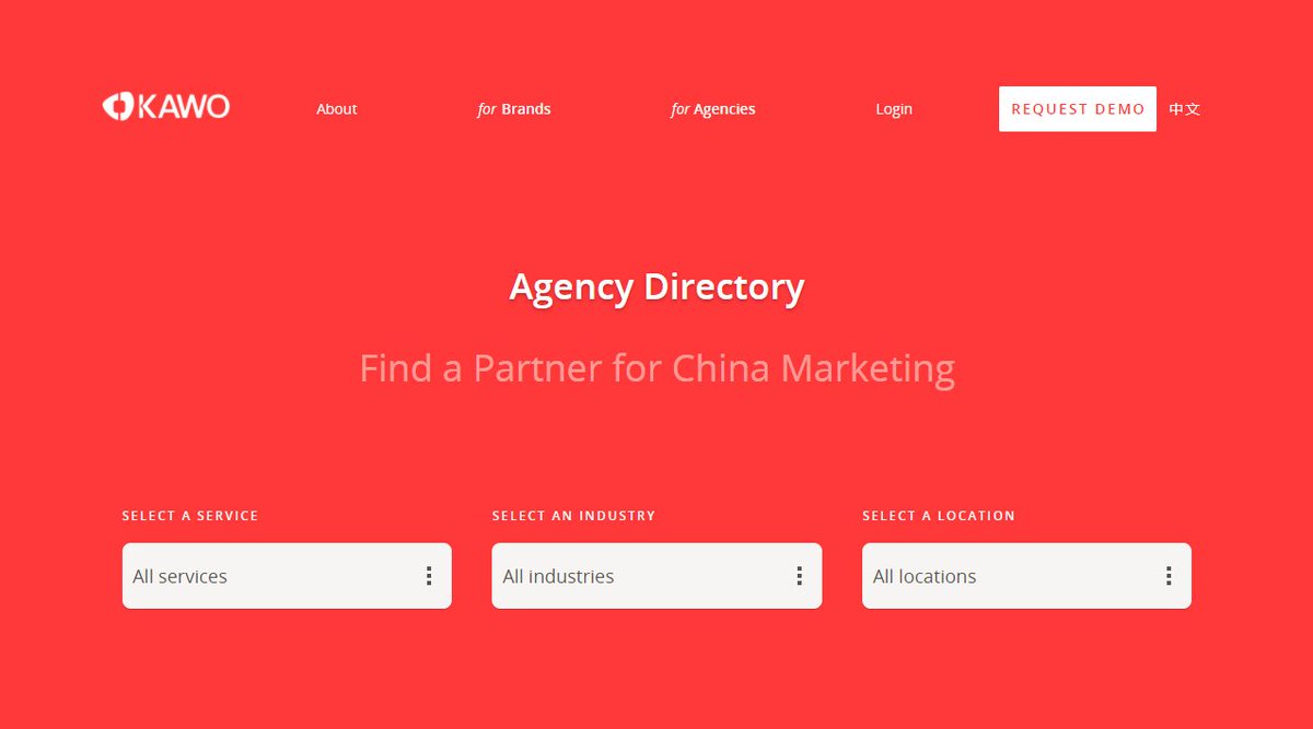 New launched online database of 245 China digital marketing agencies. Invaluable resource for brands both big and small wanting to find partners for effective China digital marketing kawo.com/en/china-digit…