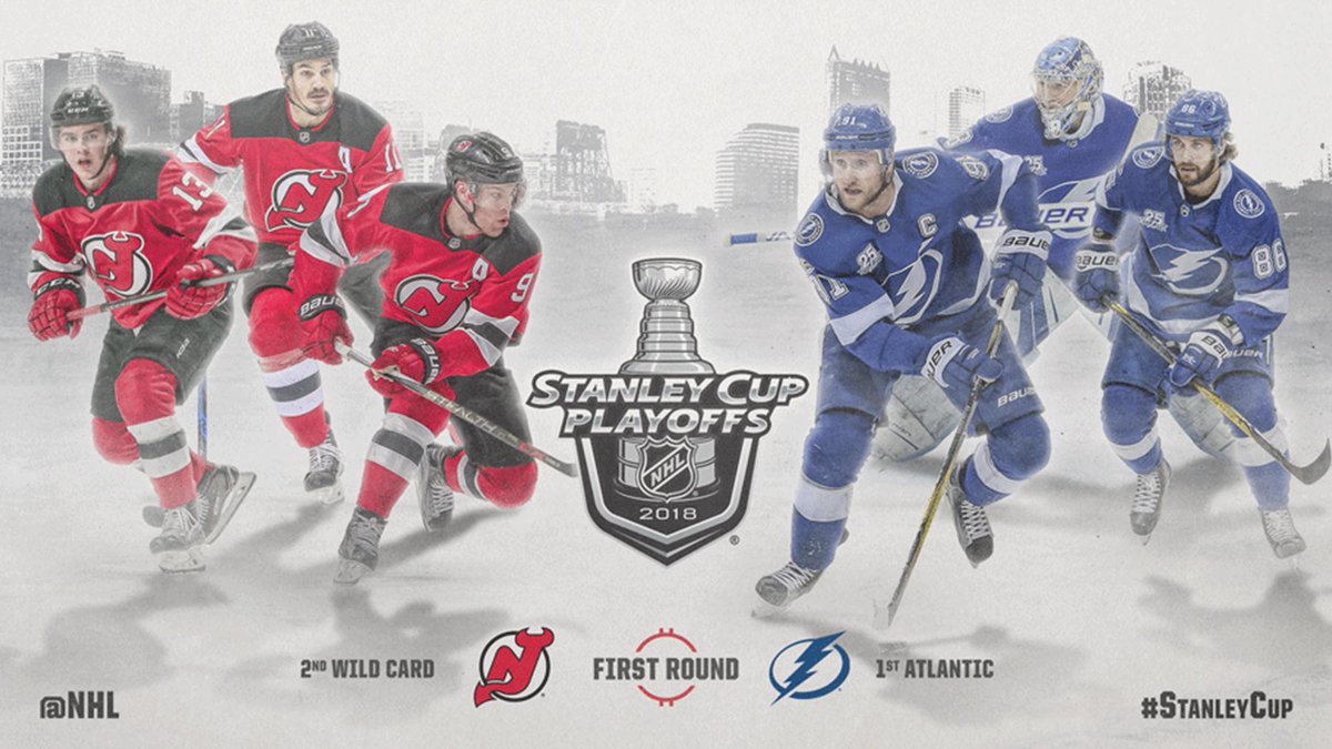 NHL's tweet photo. We're set.

@NJDevils vs. @TBLightning, First Round. #StanleyCup https://t.co/3TUlSOrRIc