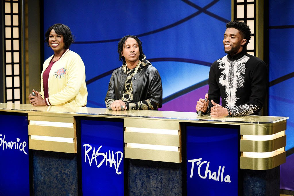 I can't stop laughing at this skit!! T'Challa <a href="/chadwickboseman/">Chadwick Boseman</a> on @SNL playing Black Jeopardy. I assure you it's one of the funniest skits ever!  Stop what u are doing and watch it now! You can thank me later. #BlackPanther #funny #true #hilarious #brilliant