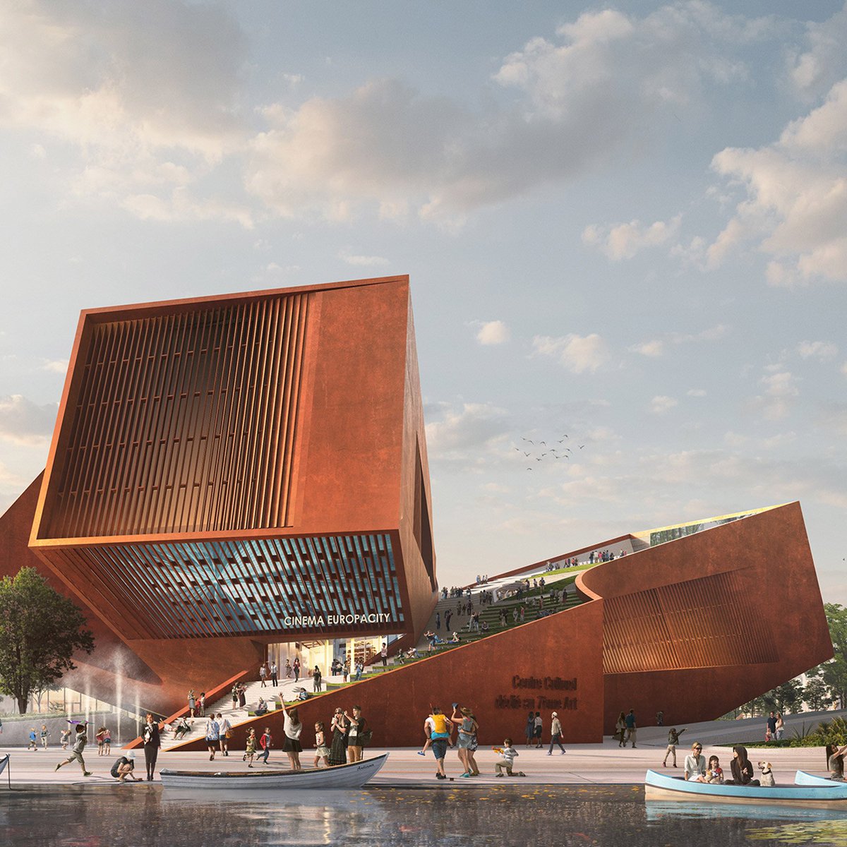 UNStudio plans new cultural centre with rooftop cinemas for Paris on.dezeen.com/LoxfFU