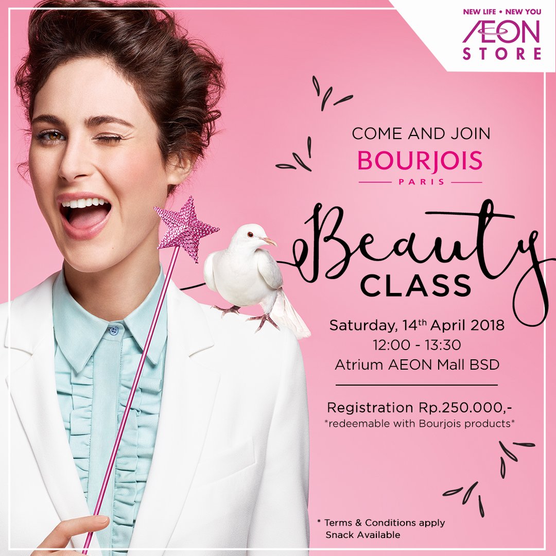 Bourjois_ID's tweet photo. Come and join our BEAUTY CLASS !
For further information: 0812 8830 3981 (Ira)
See you there 💋 https://t.co/QxmimXDcsg