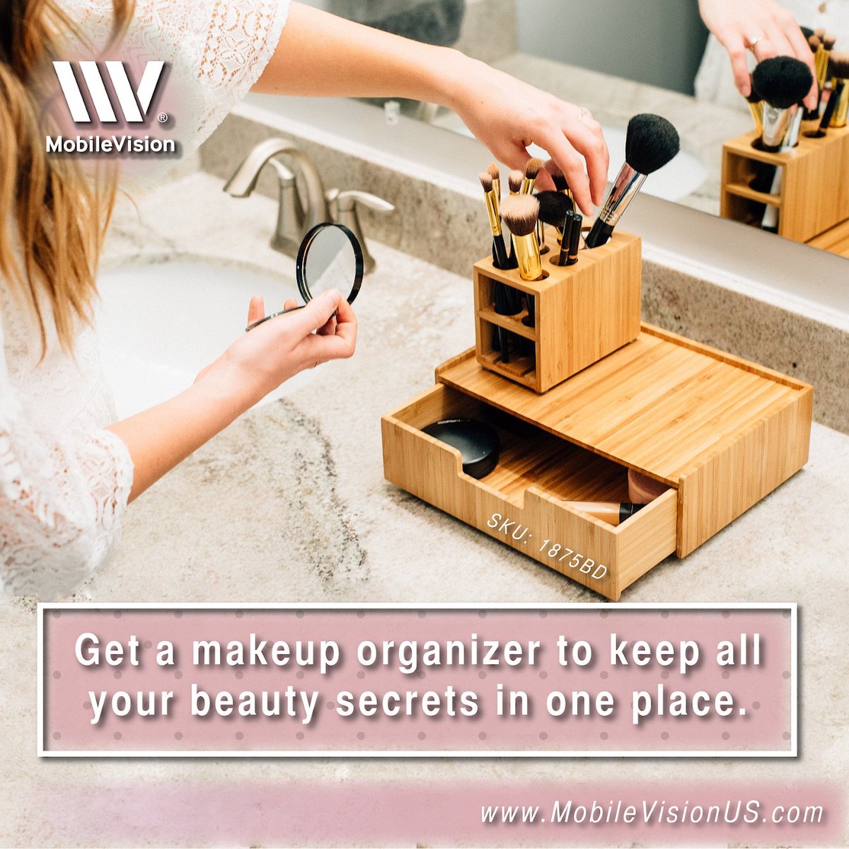 Oh yes... this tip is a must!!!! #springcleaning #unclutter #hideyourmess #makeuporganization #makeuporganization #bamboo #mobilevisionus