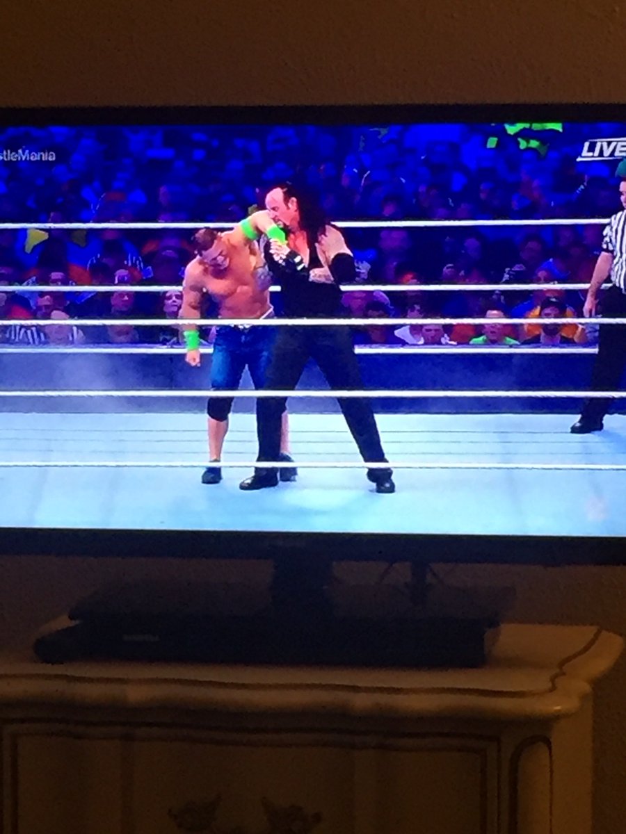 sandraevangeli's tweet photo. #TheUndertaker #JohnCena #wrestlemania35 Yesssss!!! https://t.co/YgbSDtxgQc