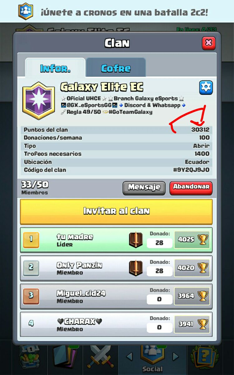 UHCE_A's tweet photo. Presentamos nuevo branch de parte de @GX_eSportsGG 

⭐Buscamos Jugadores⭐
✨+3200🏆
✨Recien comienzen en el competitivo
✨Activo en el cofre del clan

@GX_eSportsGG @GX_EliteMX 
@BB_eSportsGG 
#UHCE #GoTeamGalaxy https://t.co/bNIkbkUHTN