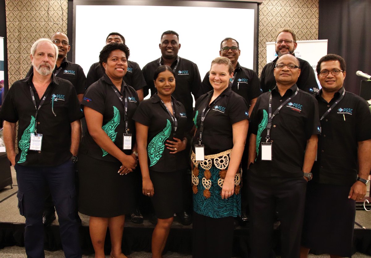 spc_live's tweet photo. Meet the SPC team!Some of us serve as the Partnership Desk for the Pacific Geospatial and Surveying Council.The PGSC meetings are organised by SPC under the Australian-funded Climate and Oceans Support Programme in the Pacific (COSPPac). #PGSC18 https://t.co/osJE9l1IZl