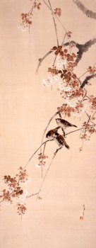 渡辺省亭《桜に雀》は山種美術館が所蔵する三幅対《月に千鳥・桜に雀