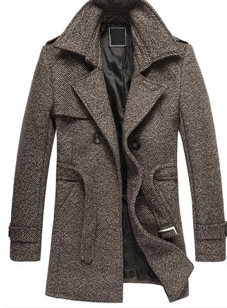 STRIPED BROWN WOOL PEA COAT http://www.needpeacoat.com/mens-department ...