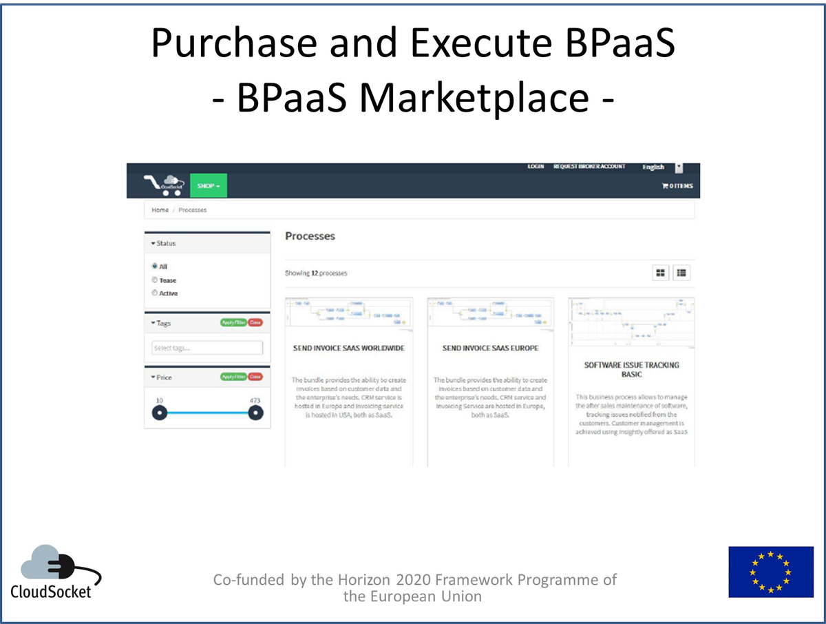 CloudSocket Project (@cloudsocketeu) on Twitter photo The #BPaaS Marketplace publishes business processes provided by the brokers. To learn more about the purchase and execution of BPaaS take a look at: site.cloudsocket.eu/documents/2512…
<a href="/cloudsocketeu/">CloudSocket Project</a> #CloudComputing #h2020 #fof_eu #innovation #research The #BPaaS Marketplace publishes business processes provided by the brokers. To learn more about the purchase and execution of BPaaS take a look at: site.cloudsocket.eu/documents/2512…
<a href="/cloudsocketeu/">CloudSocket Project</a> #CloudComputing #h2020 #fof_eu #innovation #research