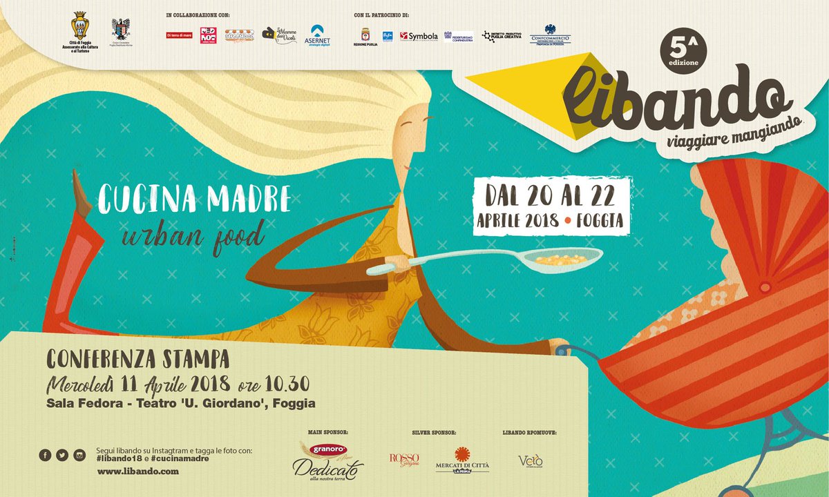 PopCornPress1's tweet image. Conferenza stampa di presentazione di @libando_fg: mercoledì 11 aprile alle ore 10.30 nella Sala Fedora del Teatro Giordano di #Foggia. #CucinaMadre #Libando18 👉popcornpress.it/libando-viaggi…