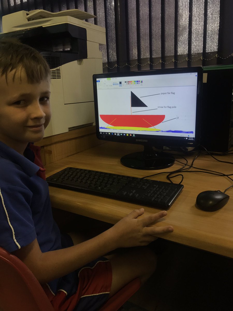 misswhite58's tweet photo. STEAM week. T- is for technology! The boys absolutely loved designing and labeling their pirate ships on the computers this morning. Goodluck for when you make the actual ship boys! Let's hope they can stay above the water. @BenniesJP @BenniesSA https://t.co/H65gYiP8at