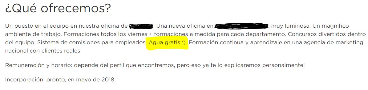 soyelenaarcos's tweet photo. Acabo de ver esta oferta de trabajo. Nada que añadir. Opinad vosotros mismos  #FelizLunes #shame https://t.co/uUyqYl5V9E