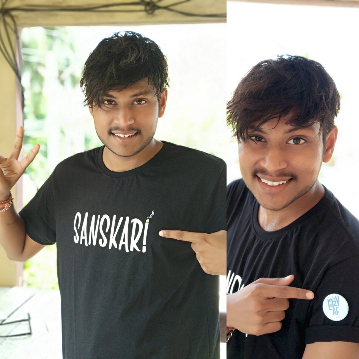 Hemanthlegand's tweet photo. #hemanthlegand the #sanskari 🚬 #lol😂 #prefecttshirt 👕 #blacklove ❤ #lazyaf 🙄 #bewakoof #lvuit 😘 #peace ✌ https://t.co/tEN8EVxGL0