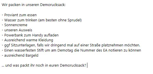 ENistBunt's tweet photo. Wir packen unseren Demorucksack für kommenden Samstag!
Was packt ihr noch ein? >> Reply!
#nonazisdo #do1404 #nonazis #blockado https://t.co/egBaqjdZ2Q