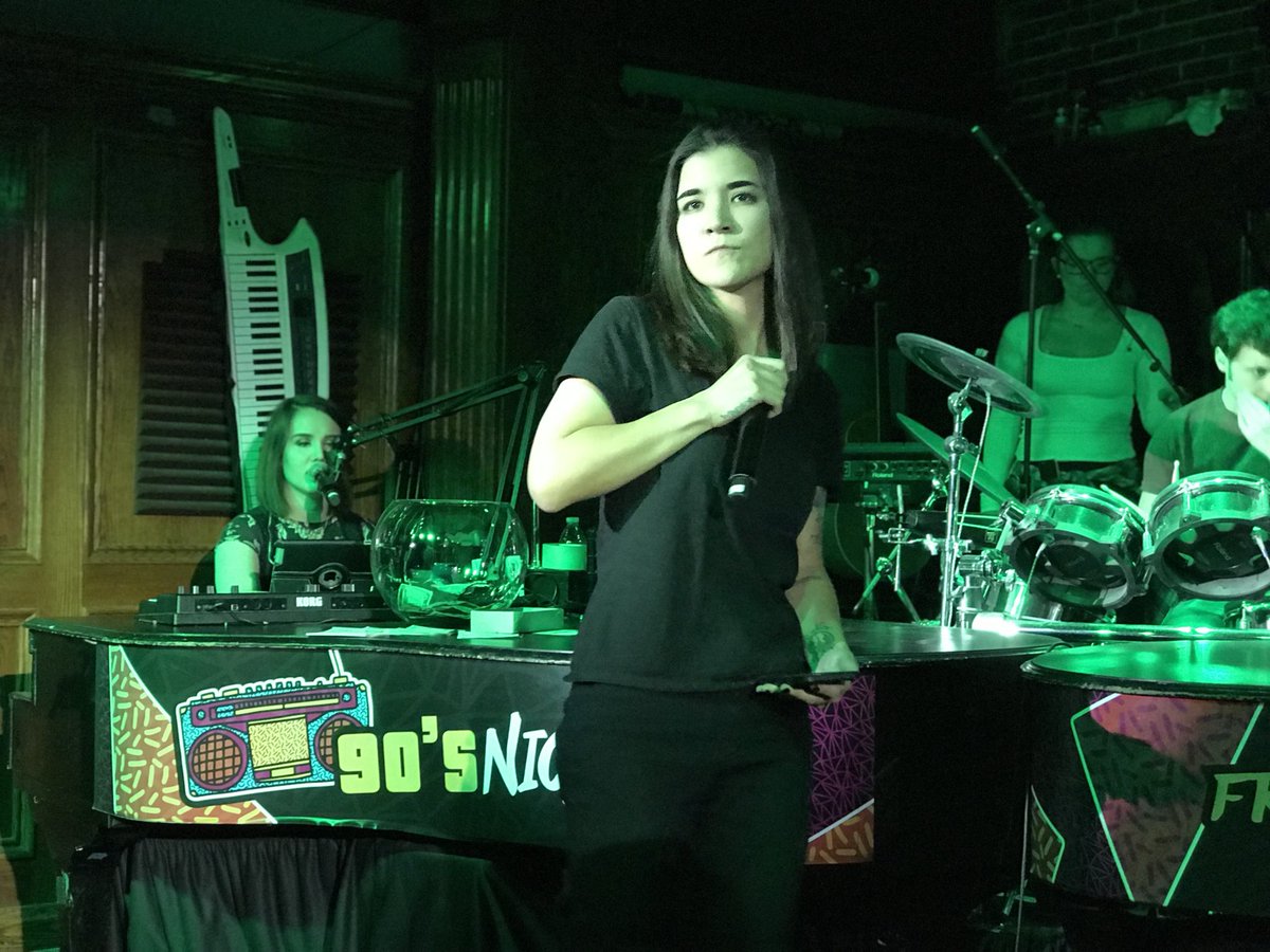 DeejayKnight's tweet photo. At the @ElgatoGaming / @ASTROGaming party & @AnneMunition is out here snatching SOULS with the vocals!
#PAXEast2018 #KillinEmSoftly https://t.co/EYxD4irTTX