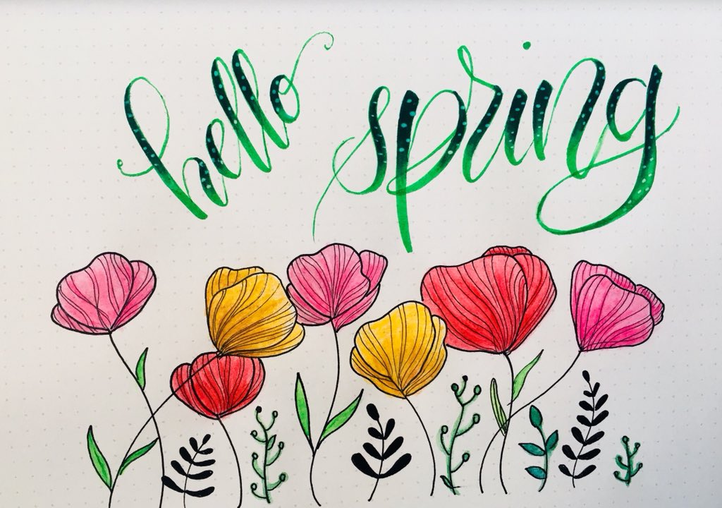ShivaniAurora's tweet photo. Oh Hello Spring! Feels so good to have the sunshine back #weekendtheraphy #beginnercalligraphy #oddlysatisfying #floralinspiration https://t.co/eRSE4ypat0