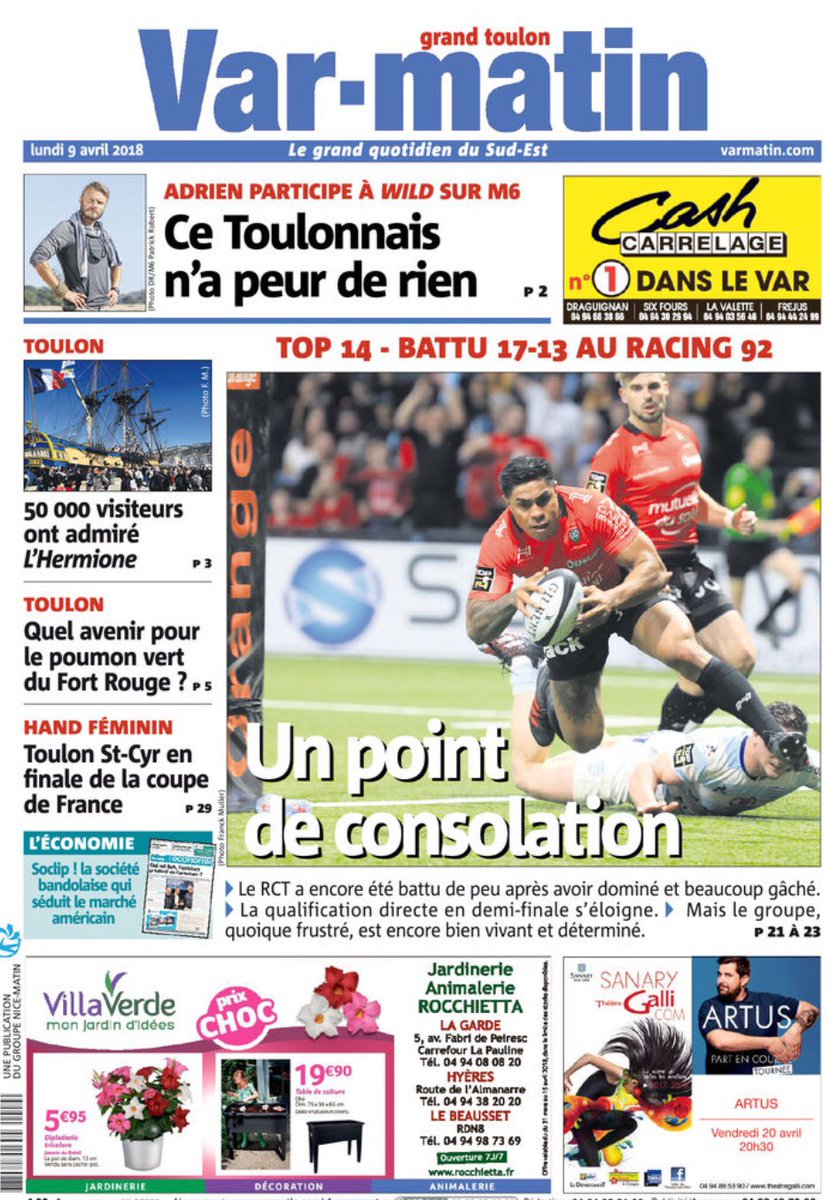 Check spelling or type a new query. Var Matin . La une de var-matin, édition grand toulon, du lundi 9 ...