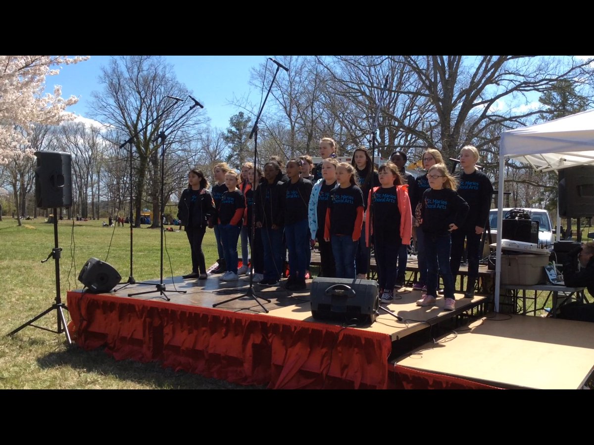 stmariescc's tweet photo. Thanks to everyone coming out to support CCC both at Chick-fil-A and the Lex Park ArtsPark Cherry Blossom Festival!! Our next performance is on Saturday, April 28th at the Kids Expo at the 5 South Event Center in Callaway, MD at 2pm. Visit https://t.co/e8a8hwPiPy for more info. https://t.co/N0gDFgU4g1