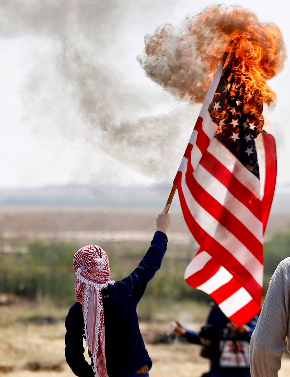 Yesterday in Gaza. So for all those in America who have been supporting the Palestinians in Gaza... The feeling is not mutual.