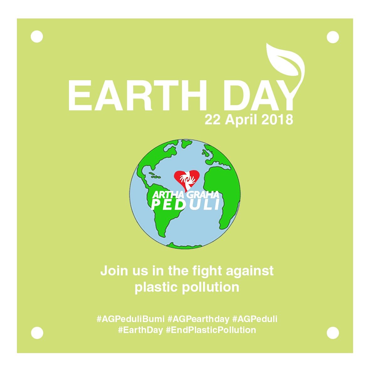 agpeduli's tweet photo. This Earth Day, it's time to show your love for planet earth #AGPearthday #AGPeduliBumi #agpeduli #EarthDay #EndPlasticPollution https://t.co/mM5oQsvjme