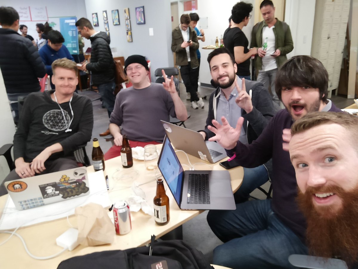 micahstubbs's tweet photo. @alexbosworth @Steve_Sarmiento @uldis @arrship team #lightpay 🤳 from the #c4yt hackathon this weekend in SF https://t.co/XA7m3hmTKN