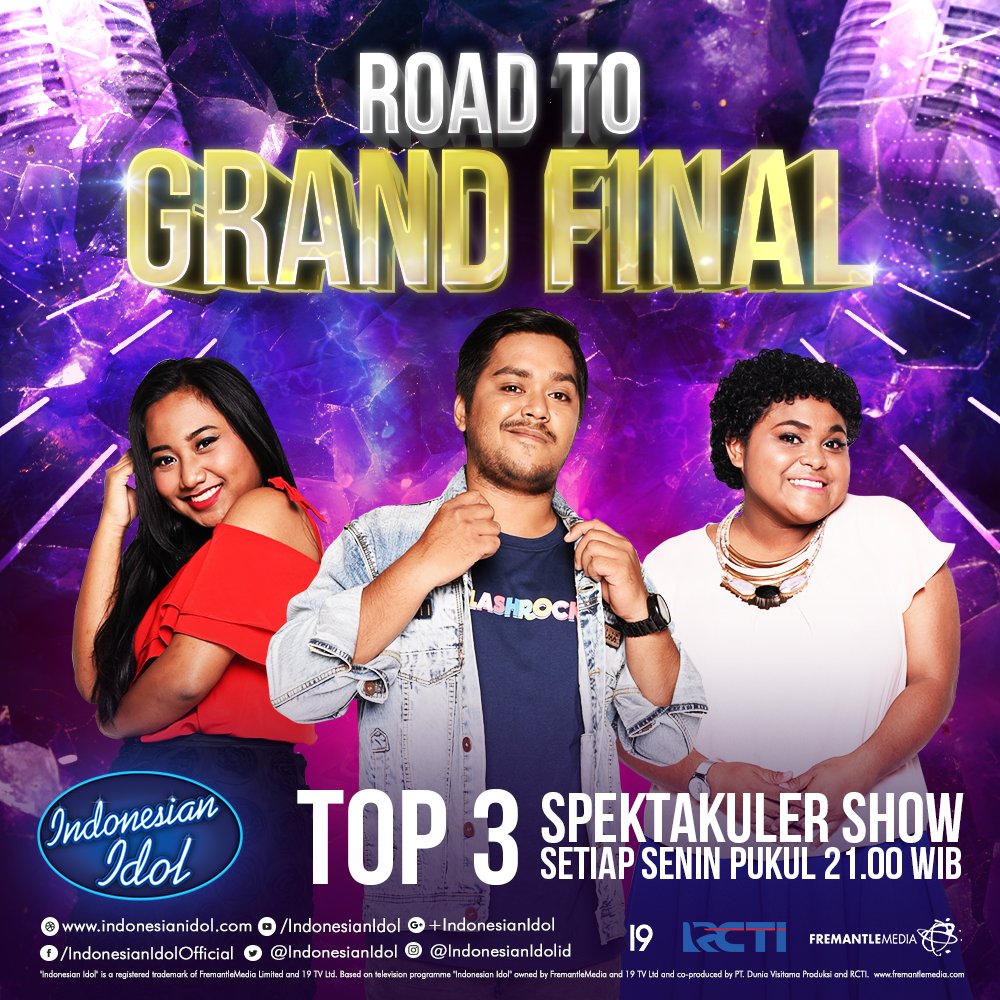 withneyidol9's tweet photo. Idol Lovers!! Kalian pastinya tidak sabar melihat penampilan Spektakuler Top 3 malam ini kan? Yuk saksikan dan Jangan lewatkan ya! Vote terus Idola kamu agar tidak tereliminasi Malam ini! Spektakuler Show Top 3, Senin 9 April 2018 pukul 21.00 WIB. @OfficialRCTI https://t.co/DYFkx35cpY