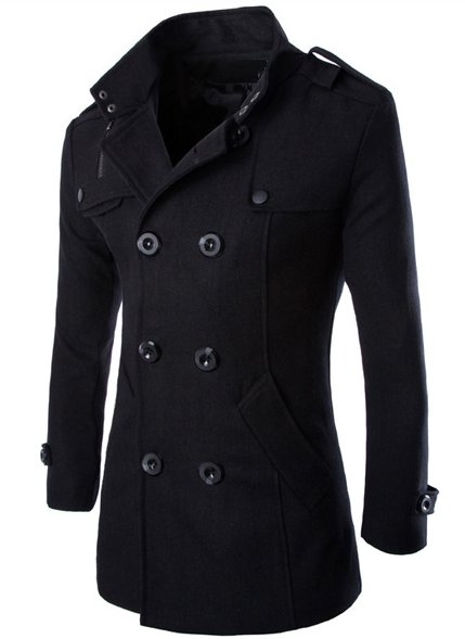 STYLISH BLACK MODERN SLEEK FASHIONABLE PEA COAT http://www.needpeacoat ...