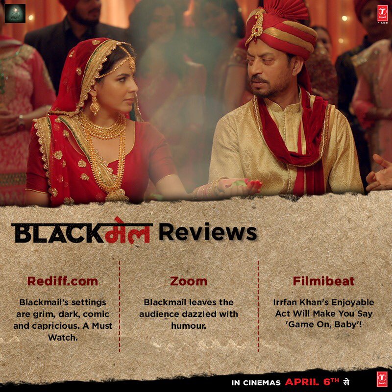 When life gives you lemons, just #Blackmail it 😆. Book tickets for the movie now: bookmy.show/Blackmail <a href="/irrfank/">Irrfan</a> <a href="/IamKirtiKulhari/">Kirti Kulhari</a> <a href="/divyadutta25/">Divya Dutta</a> #ArunodaySingh <a href="/OmiOneKenobe/">Omi Vaidya</a> <a href="/raogajraj/">Gajraj Rao</a> <a href="/AbhinayDeo/">Abhinay Deo</a> #BhushanKumar <a href="/sathe_anuja/">Anuja Sathe</a> <a href="/TSeries/">T-Series</a> #RDPMotionPictures