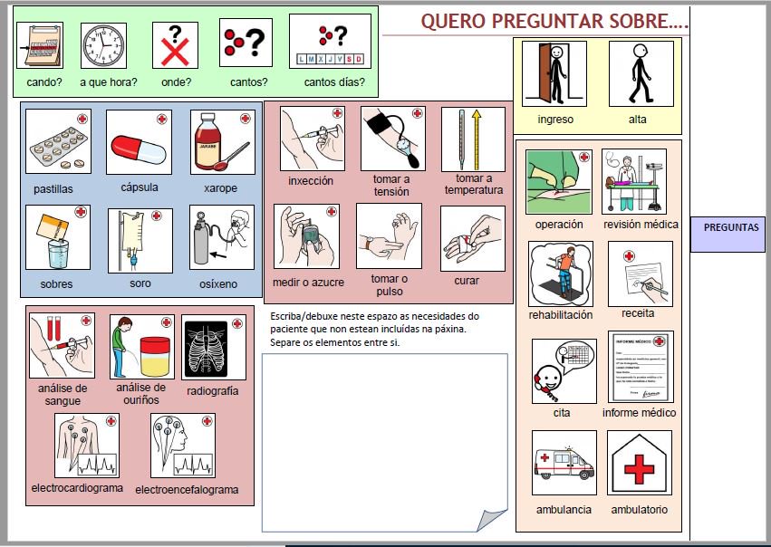 arasaac's tweet photo. 👩‍⚕👨‍⚕🏥“CADERNO DE APOIO Á COMUNICACIÓN CO PACIENTE. Comunicación no ámbito hospitalario e/ou consulta médica” en colaboración por CEAPAT y ARASAAC.
➡🖥 https://t.co/9cNYzelVSZ https://t.co/drdNuDEoIF