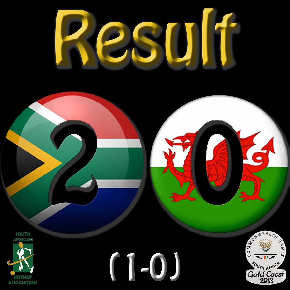sawomenshockey's tweet photo. The SA Hockey ladies take their first win at the 2018 Commonwealth Games, besting Wales 2-0. Goals by Candice Manuel and Jade Mayne https://t.co/BAbZpGuM3F