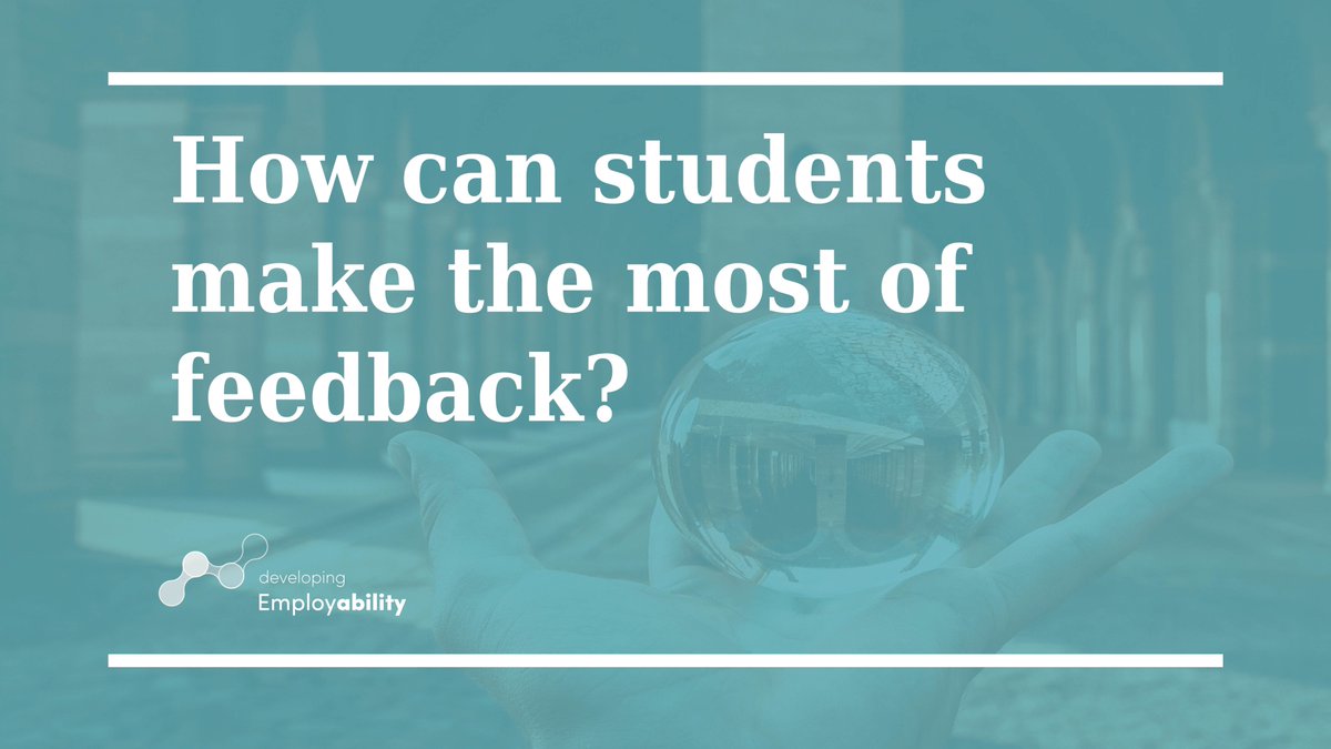 toEmployability's tweet photo. This week's featured #DevelopingEmployABILITY resource is from our #CriticalReflection series. ‘Making the most of feedback’ includes a set of questions to guide students when they receive and respond to feedback. https://t.co/w8ulw6zDu8 #HigherEducation #ALTFellows https://t.co/SufpxK94Zm