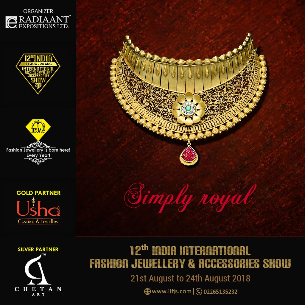 iifjas's tweet photo. Accent beauty with this royal #necklace which signifies elegance. Register now to be part of the biggest #jewellery hub: https://t.co/d7UTosWrQ1
#JewelleryExhibition #Necklace #Fashion #Luxury #Style #Jewellery #FashionJewellery https://t.co/8TEcmJgIVv