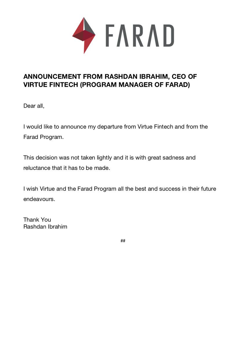 FARADCryptoken's tweet photo. IMPORTANT ANNOUNCEMENT https://t.co/M011bfQLCH