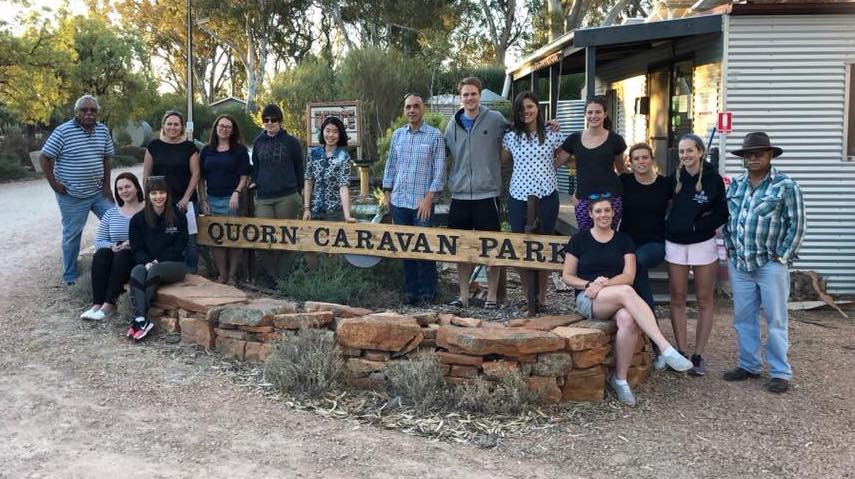 FlindersRHSA's tweet photo. Barossa PRCC students and staff had a great time on their recent Cultural Immersion Camp in the Flinders Ranges! Here's a quick snap at the Quorn Caravan Park before they set out with Barossa's Aboriginal Lecturer Doug Turner for an unforgettable 'on country' experience. https://t.co/B5ovmmtSJy