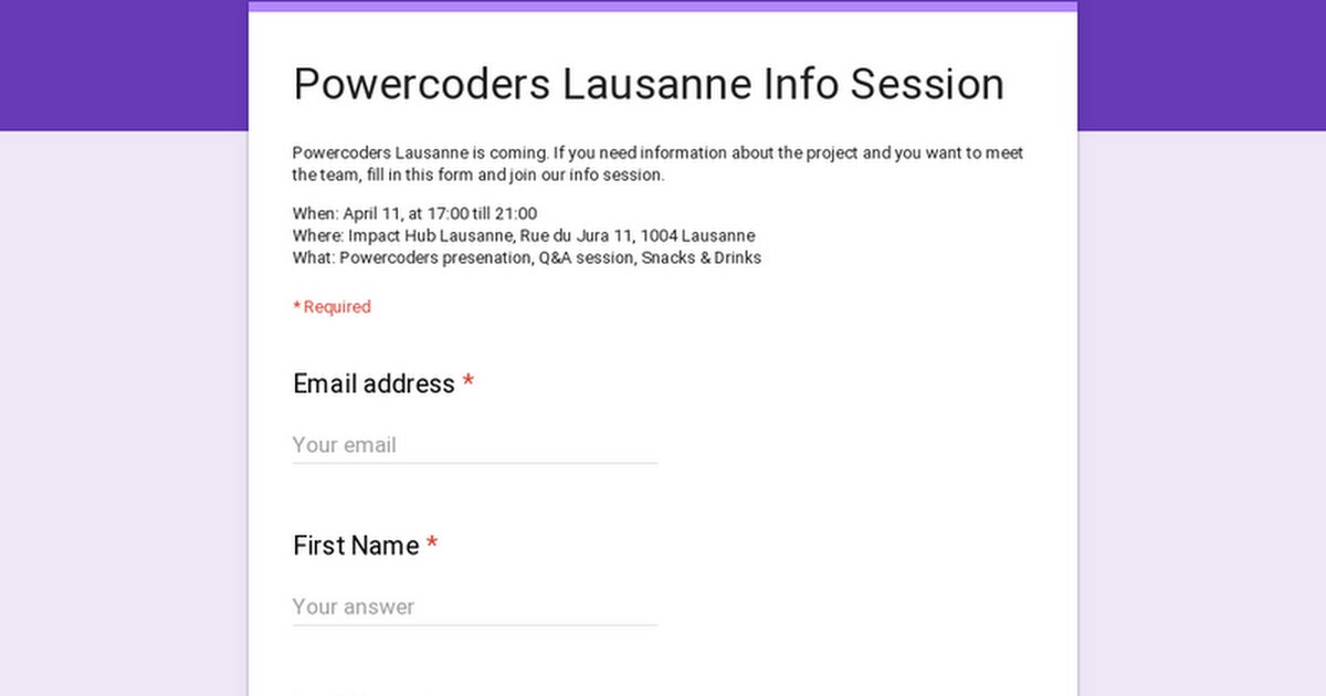 twenster's tweet image. Want to know more about #Powercoders Romandie? Next info session is Wednesday 11 April at Impact Hub Lausanne. Register (free) so we know you are coming :) buff.ly/2qiBXzD