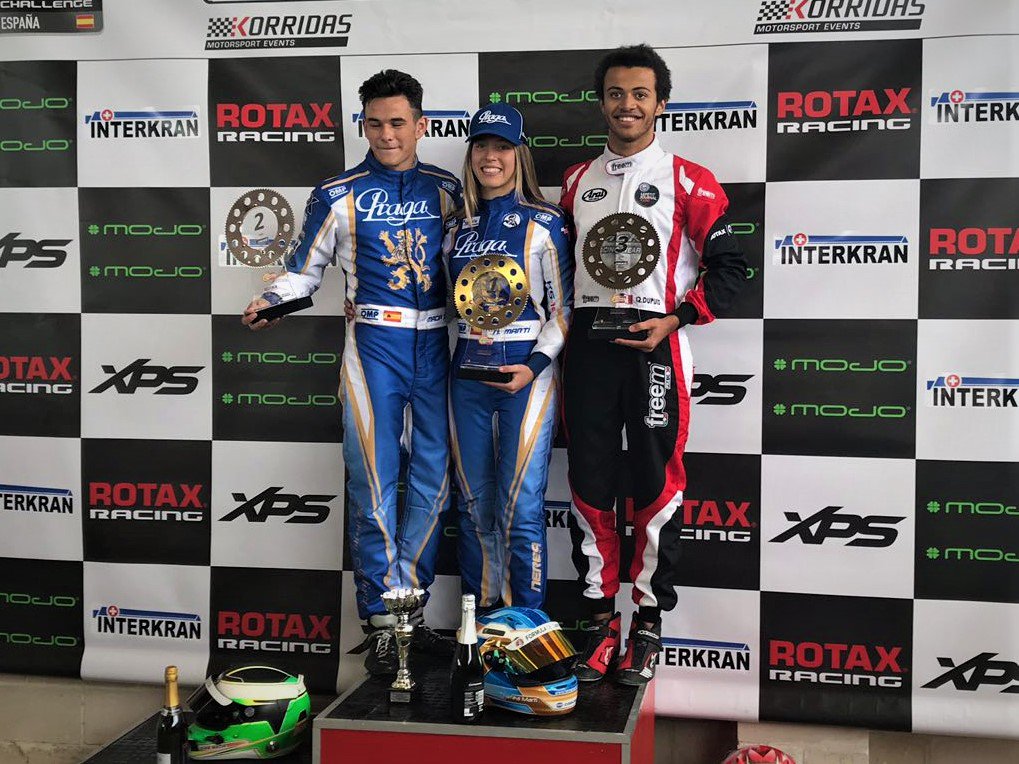 @NereaMarti_Khnc, piloto de <a href="/dipvalencia/">Diputació de València</a> y <a href="/FCampeonesKart/">Fórmula de Campeones</a> también gana en la primera carrera de la Series #Rotax en Zuera formuladecampeones.com/nerea-marti-ga…