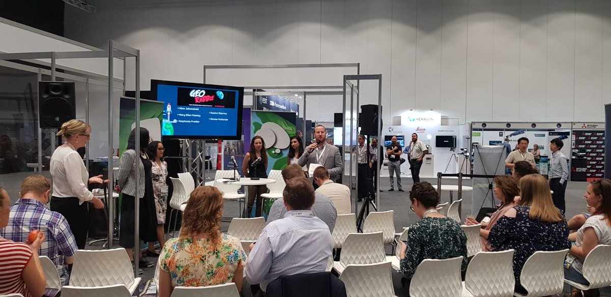 SSSI_SA's tweet image. An informal meet up about celebrating everyday challenges and triumps of working in the industry! #GeoRabble live at #Locate18 #LocateInAdelaide #GeospatialConference #AdelaideConventionCenter