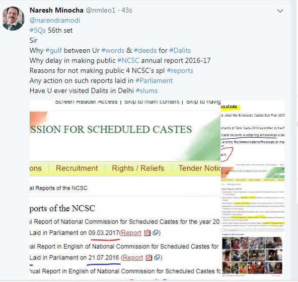 nmleo1's tweet image. दूध का दूध और पानी का पानी हो जाएगा if @RahulGandhi @MayawatiUp @jigneshmevani80 @Prksh_Ambedkar debate with #ModiJi on #credibilitycrisis on #Justice for #Dalits.
Plz see tagged daily #5Qs on #Dalits in 3 sets tweeted to #PM
@TimesNow @republic
@sambitswaraj @divyaspandana