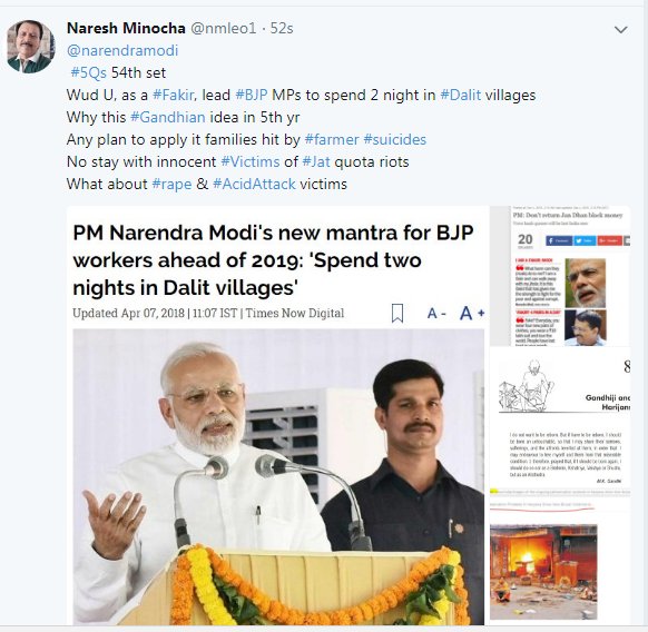 nmleo1's tweet image. दूध का दूध और पानी का पानी हो जाएगा if @RahulGandhi @MayawatiUp @jigneshmevani80 @Prksh_Ambedkar debate with #ModiJi on #credibilitycrisis on #Justice for #Dalits.
Plz see tagged daily #5Qs on #Dalits in 3 sets tweeted to #PM
@TimesNow @republic
@sambitswaraj @divyaspandana