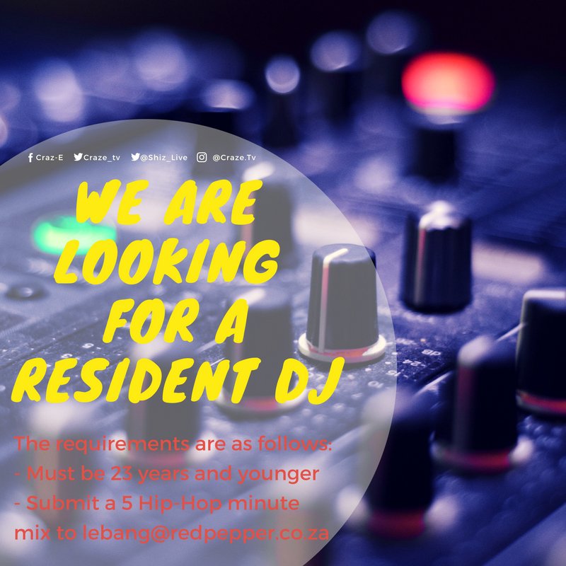 Shiz_Live's tweet photo. Did you know that we're looking for a new resident DJ? If not, now you know! https://t.co/8hilsGncGV
