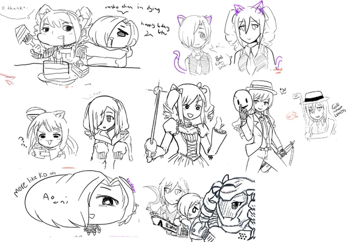 Crap from yesterday's drawpile ft. Skai and Dioz 