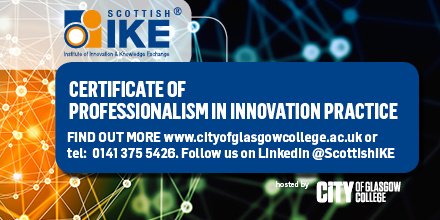 CofGCollege's tweet photo. .@IKEInnovation is the UK's professional body for innovators. Courses hosted at our City Campus, help organisations to benchmark their strategies and develop their #innovation capabilities. https://t.co/WSNVDBP5JJ #IKEMasterclass #BusinessAdvantage @ScottishIKE @profsmedhat https://t.co/8sks6Yqruw