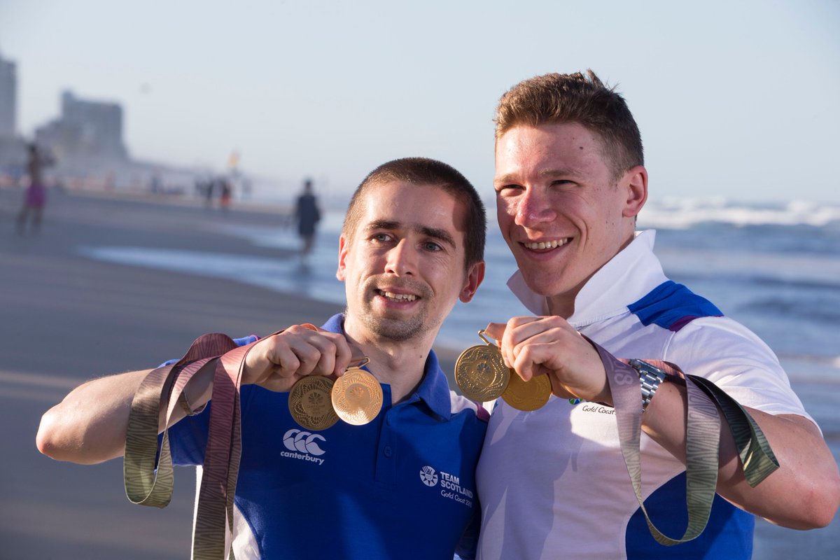 jeffholmes24's tweet photo. had lot of fun and what stunning location @GC2018 with our @Team_Scotland gold medal winners @neilfachie @MattRotherham #TeamScot2018 https://t.co/MsyVRgGv9A